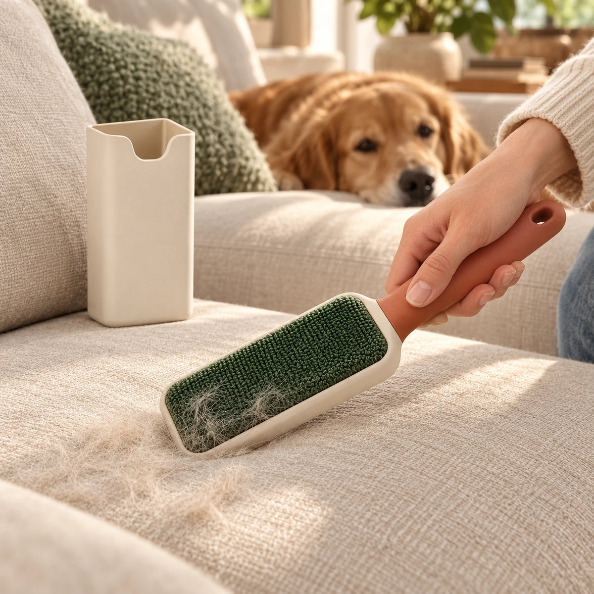 Fur Sweep Brush lifestyle view