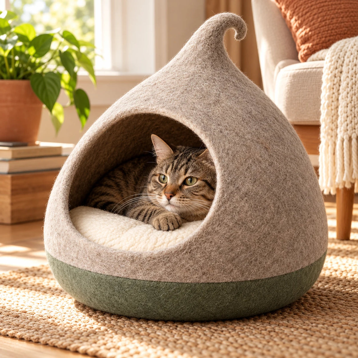 Nest Felt Cat Cave lifestyle view